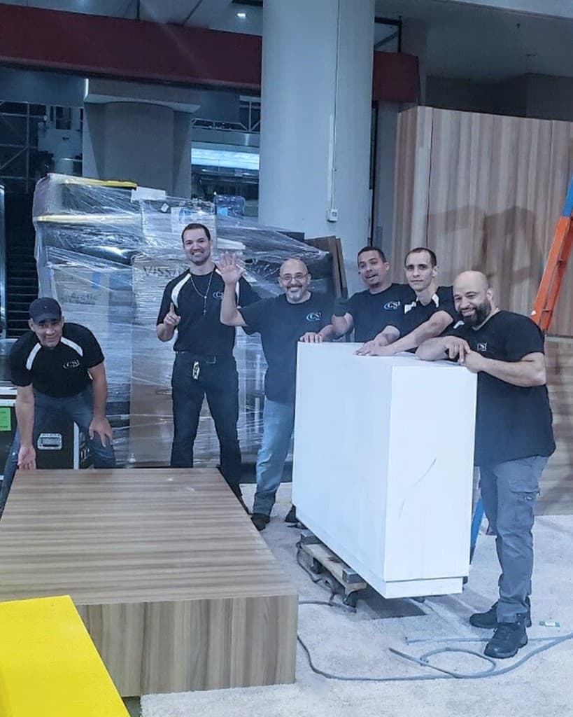 CSI crew on site during a show build